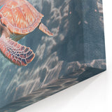 Tropical Wall Art - Sea Turtle Summer Vibes Print