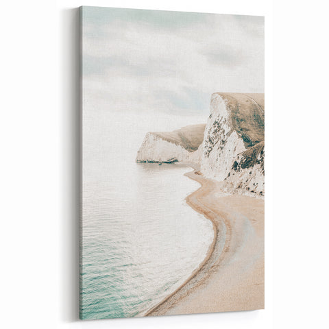 Summer Landscape Art - Coastal Cliff Beach Canvas