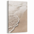 Sunset Canvas Art - Ocean Waves on Sandy Beach