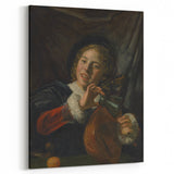 Baroque Art Print | Joyful Musician with Lute | Classic Art Piece
