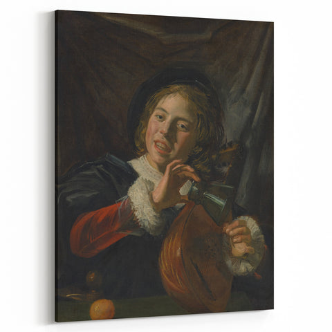 Baroque Art Print | Joyful Musician with Lute | Classic Art Piece