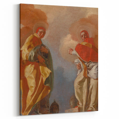 Baroque Art Print - Angelic Figures in Flowing Robes