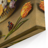 Baroque Art Print - Vibrant Floral Still Life with Butterflies