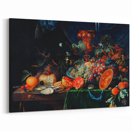 Baroque Art Print - Luxurious Still Life with Fruit and Goblets