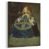 Classic Rococo Art Print - Baroque Period Portrait in Blue Tones