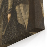Baroque Portrait Art Print - Classic Black and Silver Wall Décor