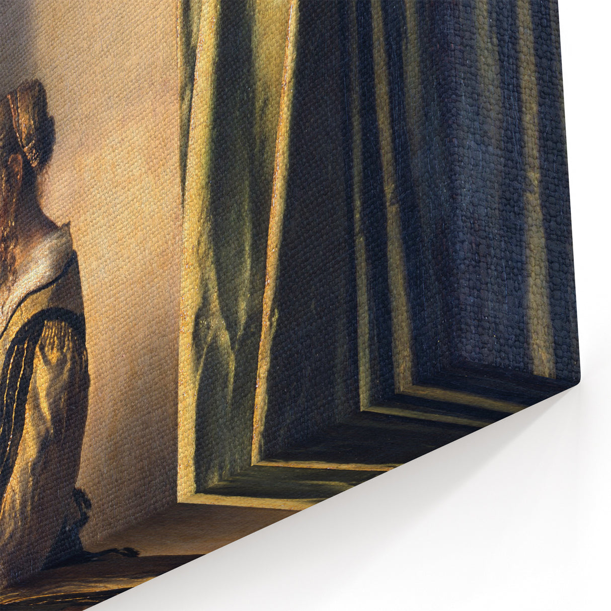 Baroque Art Print - Woman by Window with Green and Red Tones