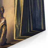 Baroque Art Print - Woman by Window with Green and Red Tones