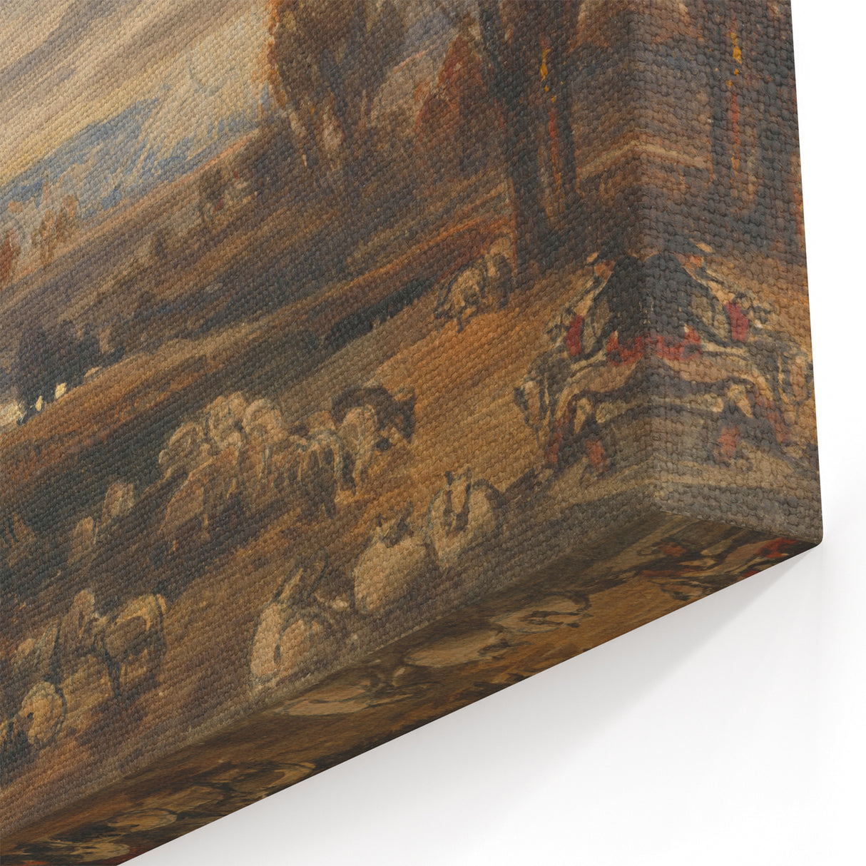 Rococo Art Pastoral Scene with Trees and Sheep - Classic Art Prints