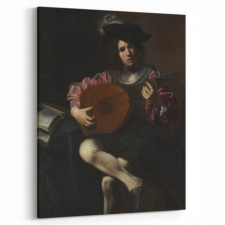 Baroque Portrait of Musician with Lute - Historical Art Prints