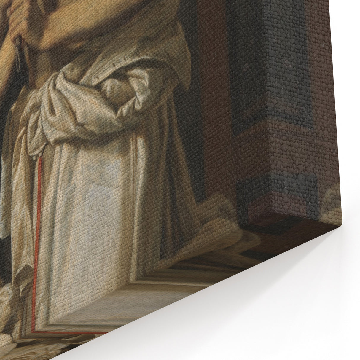Baroque Art of Saint in Prayer with Crucifix - Classic Prints