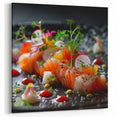 Gourmet Salmon Dishes Wall Art – Modern Kitchen Wall Decor for Food Lovers