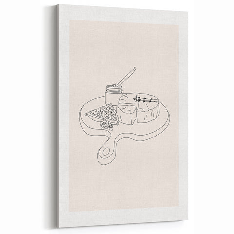 Minimalist Cheese Board Wall Art – Modern Kitchen and Dining Room Decor
