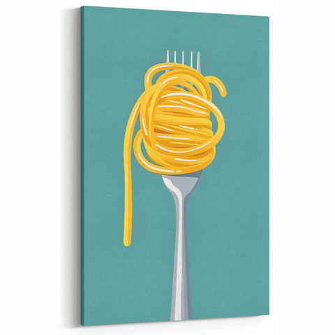 Spaghetti Fork Wall Art – Modern Kitchen Wall Decor for Food Lovers