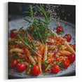 Gourmet Pasta with Cherry Tomatoes Wall Art – Modern Kitchen Decor