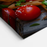 Gourmet Pasta with Cherry Tomatoes Wall Art – Modern Kitchen Decor