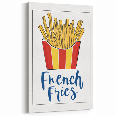 French Fries Dishes Wall Art - Perfect Kitchen and Dining Room Decor