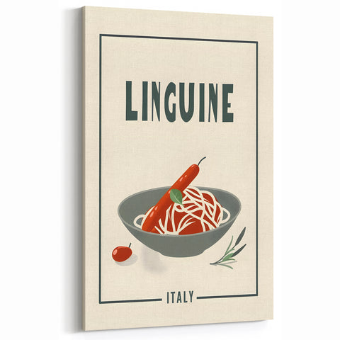 Linguine Dishes Wall Art - Stylish Kitchen and Dining Room Decor