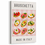 Bruschetta Dishes Wall Art - Italian Kitchen and Dining Room Decor