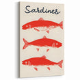 Sardines Dishes Wall Art - Coastal Kitchen and Dining Room Decor