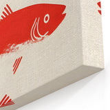 Sardines Dishes Wall Art - Coastal Kitchen and Dining Room Decor