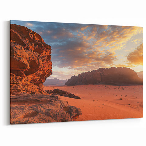 Golden Desert Landscape Wall Art - Red Rock Canvas Prints