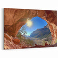 Sunlit Desert Cave Wall Art - Stunning Landscape Canvas Prints