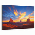 Monument Valley Sunrise Glow Wall Art - Stunning Desert Canvas Prints