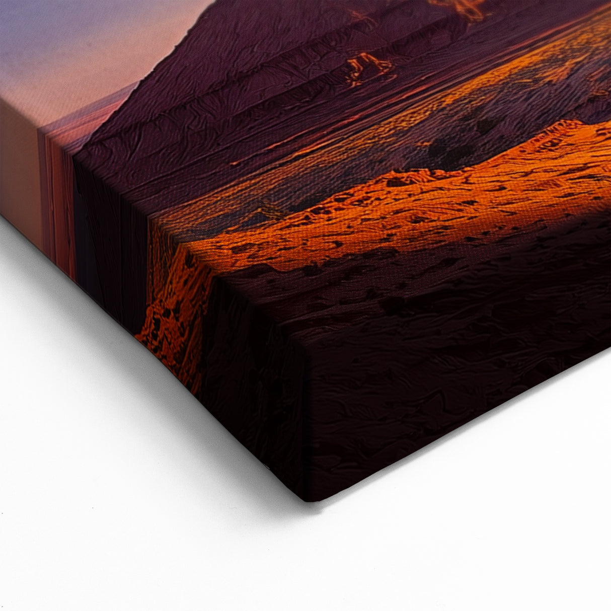 Golden Glow Monument Valley Cactus Wall Art - Desert Landscape Canvas Prints