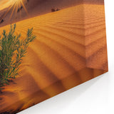 Golden Sunrise Desert Cactus Wall Art - Stunning Sand Dunes Landscape Art
