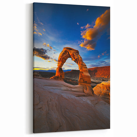 Desert Landscape Art - Stunning Desert Wall Art with Archway Sunset