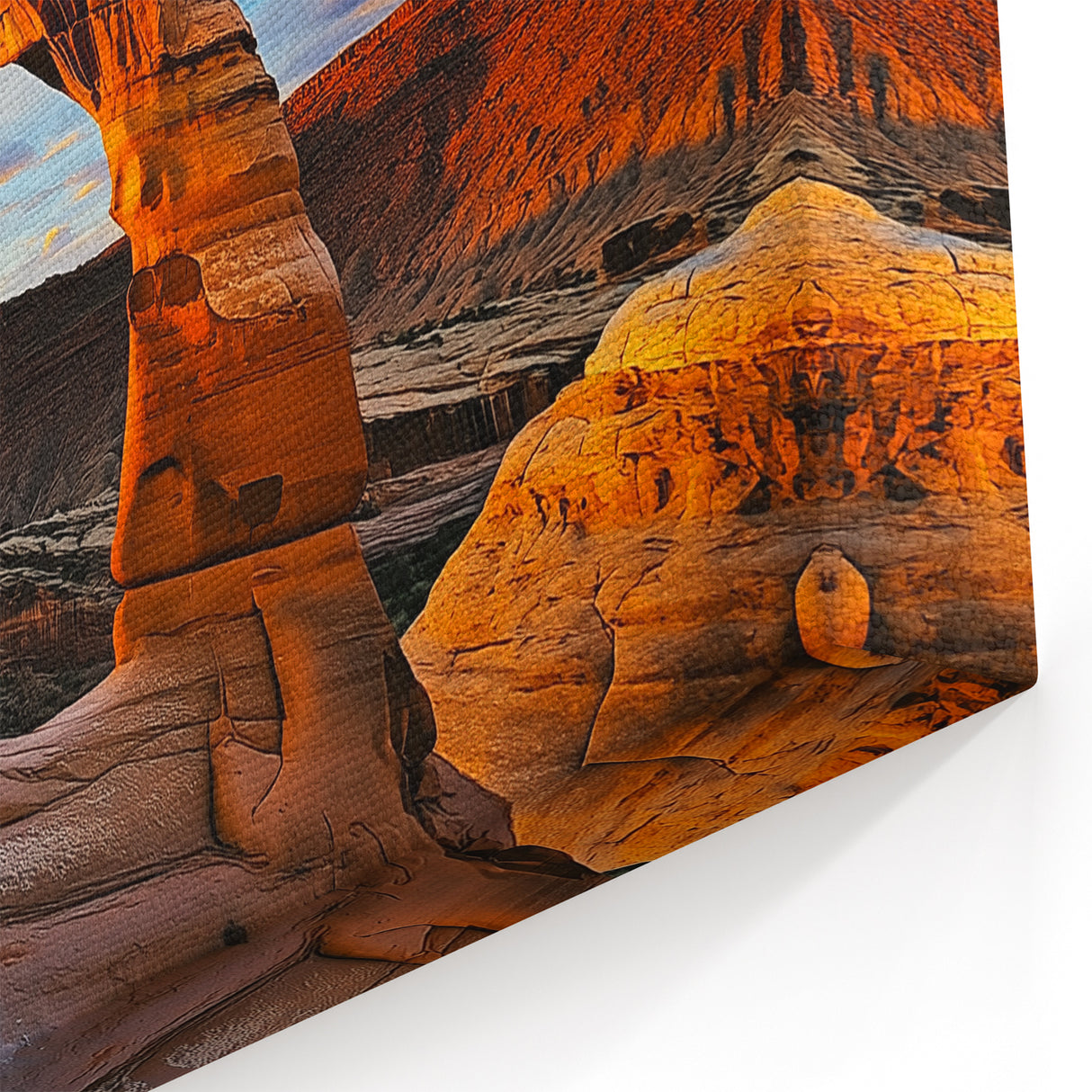 Desert Landscape Art - Stunning Desert Wall Art with Archway Sunset