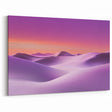 Desert Wall Art - Elegant Lavender Dunes with Sunset Glow Canvas