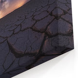 Desert Canvas Prints - Starry Night Sky Over Cracked Earth