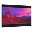 Cactus Wall Art - Vibrant Red Rock Arch Under Sunset Skies