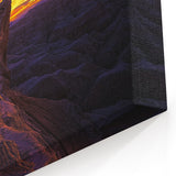 Desert Landscape Art - Adventurer at Sunset on Majestic Cliff