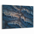 Desert Landscape Art - Abstract Aerial View of Textured Blue Ridges