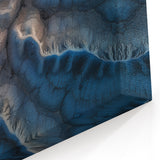 Desert Landscape Art - Abstract Aerial View of Textured Blue Ridges