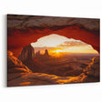Southwestern Desert Art - Sunrise Framed by Natural Arch