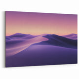 Sunset Dunes Art - Mesmerizing Purple Desert Landscape Canvas