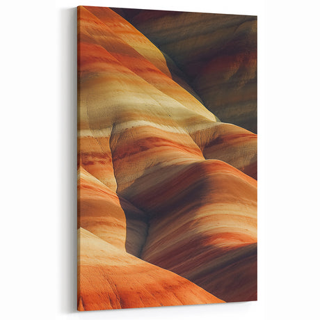 Striped Desert Hills - Vibrant Southwestern Canvas Landscape