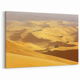 Desert Dune Exploration - Golden Sands with Off-Road Canvas Art