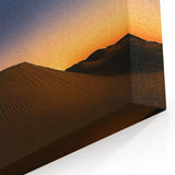 Starlit Desert Night - Golden Dunes Under a Starry Sky Canvas Art