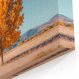 Golden Tree in Sunlit Field – Scenic Fields Framed Art