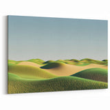 Rolling Green Hills Under Clear Skies – Fields Landscape Acrylic Prints