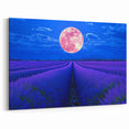Full Moon Over Lavender Fields – Countryside Fields Wall Hanging