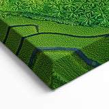 Rolling Fields Canvas Art - Green Terraced Landscapes