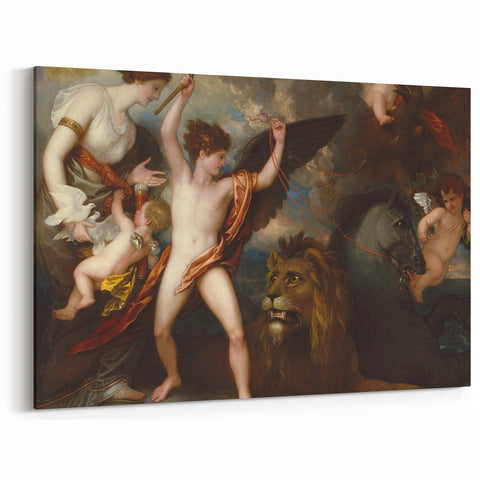 Neoclassical Art Print: The Power of Love by Benjamin West - Mythic Beauty