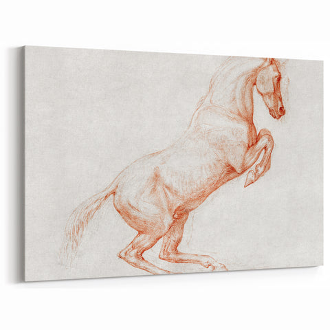 Romanticism Art: "Prancing Horse Sketch" by George Stubbs