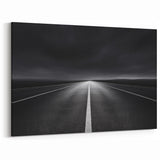 Minimalist Landscape Wall Art - Endless Road in Monochrome